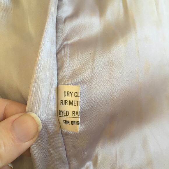 Rabbit fur jacket winter coat vintage Mob Wives Wife Formal Dress Up Luxurious - Picture 6 of 8